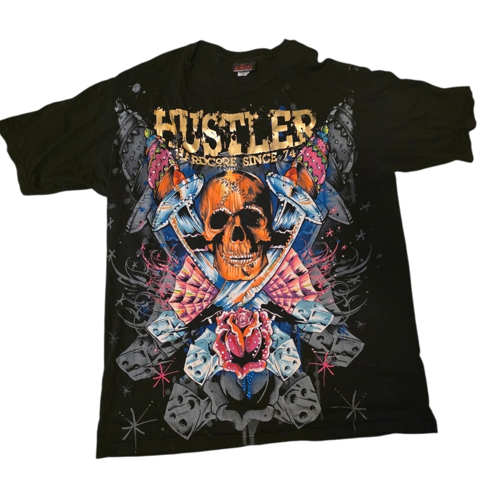 HUSTLER Mens Black T-Shirt - Size‎ XXL